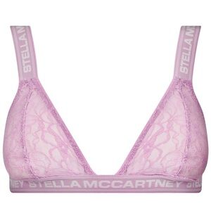 NWT Stella McCartney Logo Bra , Orchid Pink , Lace soft cup , comfort , bralette